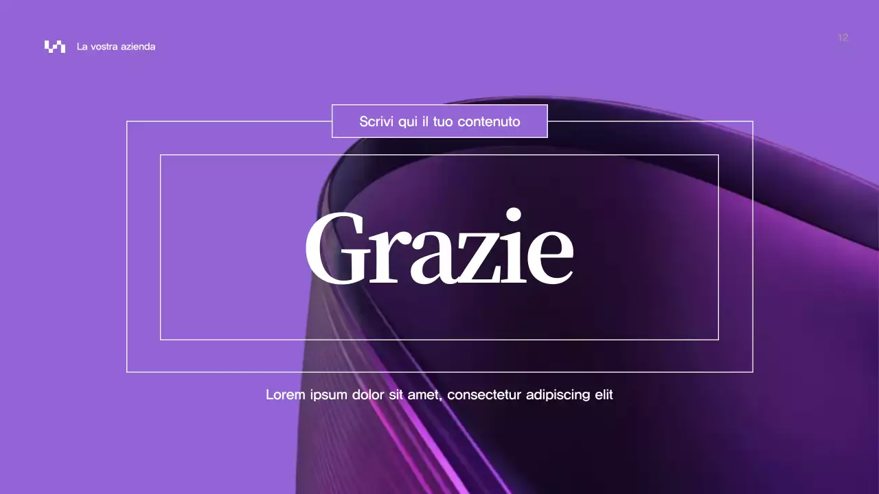 Presentazione aziendale astratta viola