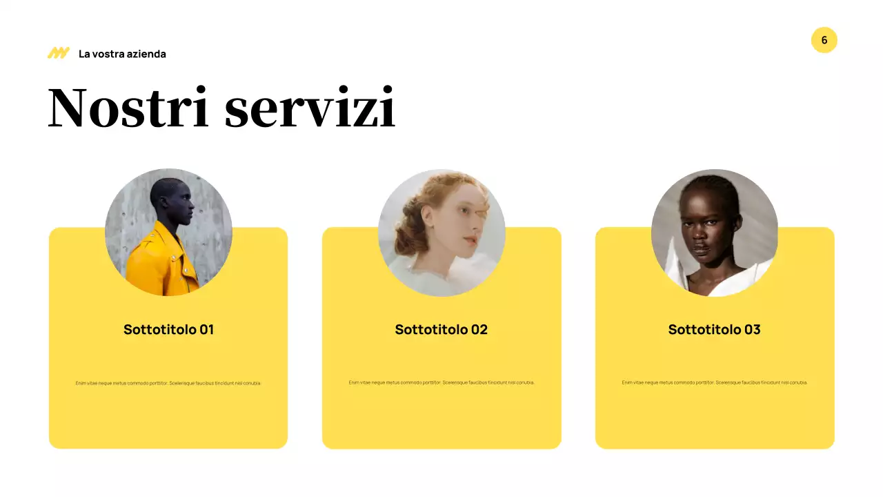 Giallo Presentazione aziendale moderna