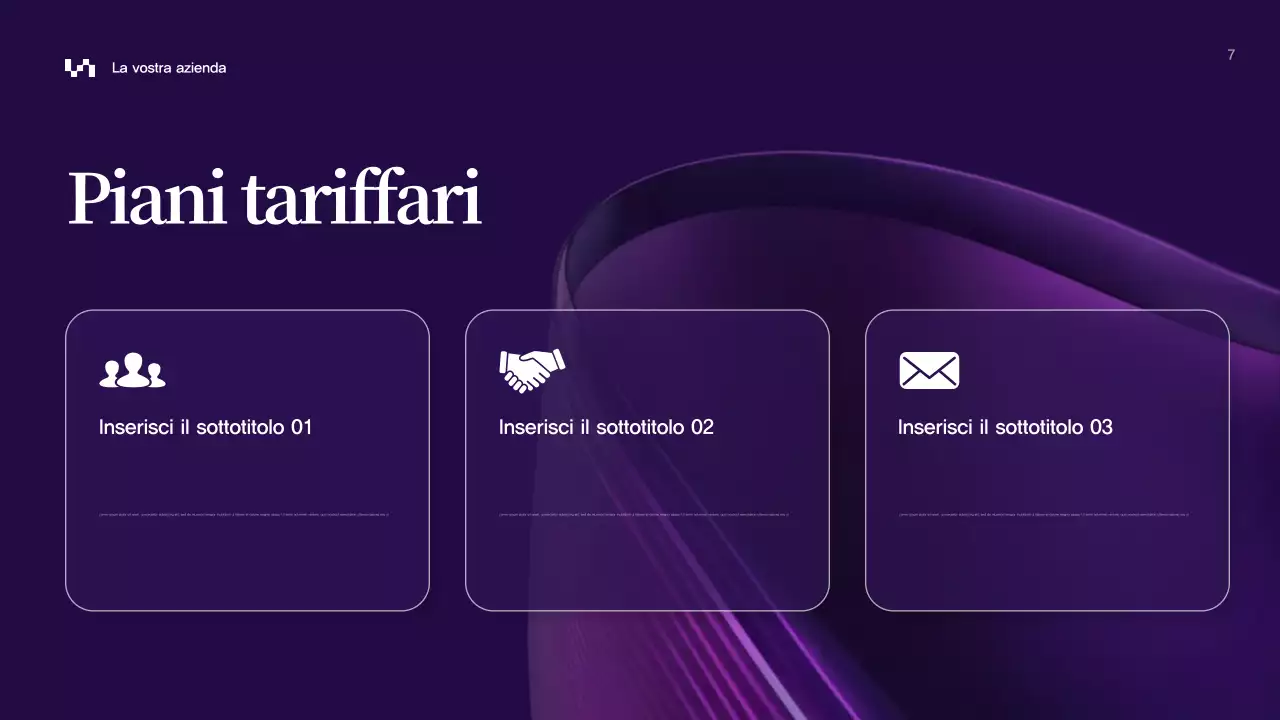 Presentazione aziendale astratta viola