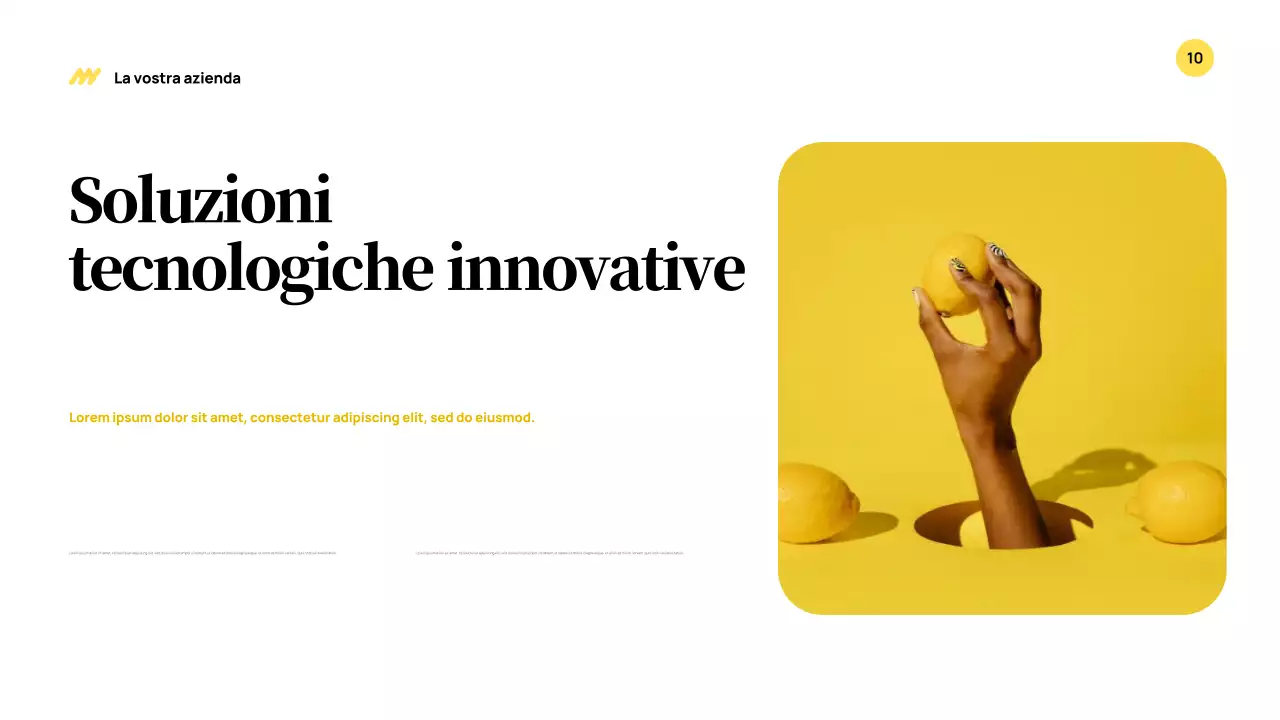 Giallo Presentazione aziendale moderna