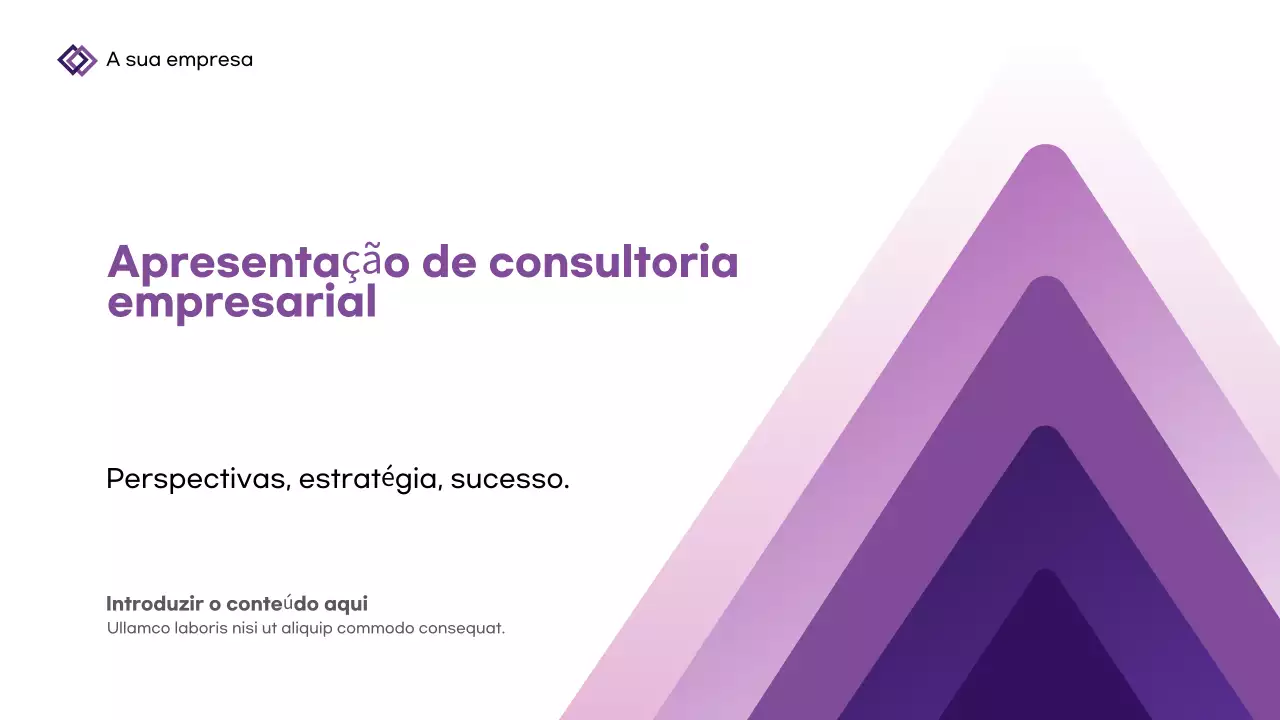 Apresentação comercial geométrica púrpura