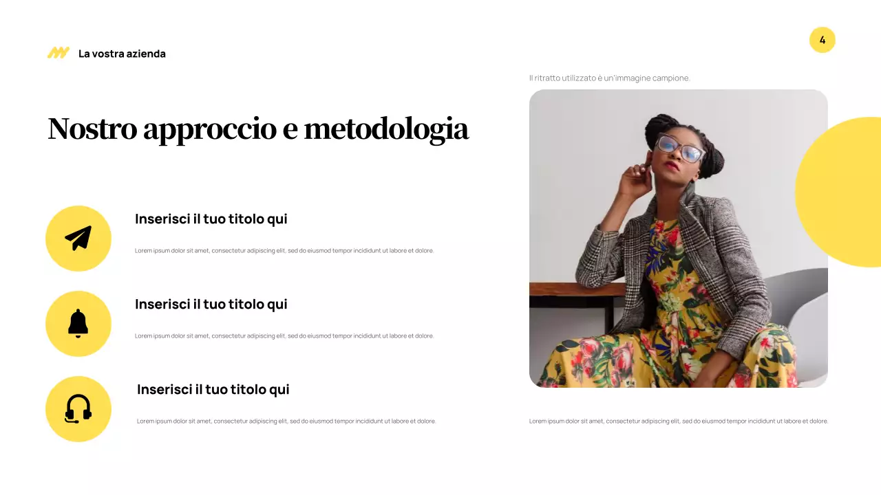 Giallo Presentazione aziendale moderna