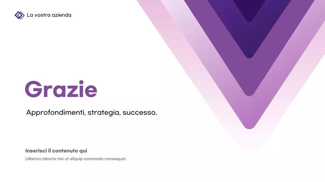 Presentazione aziendale geometrica viola