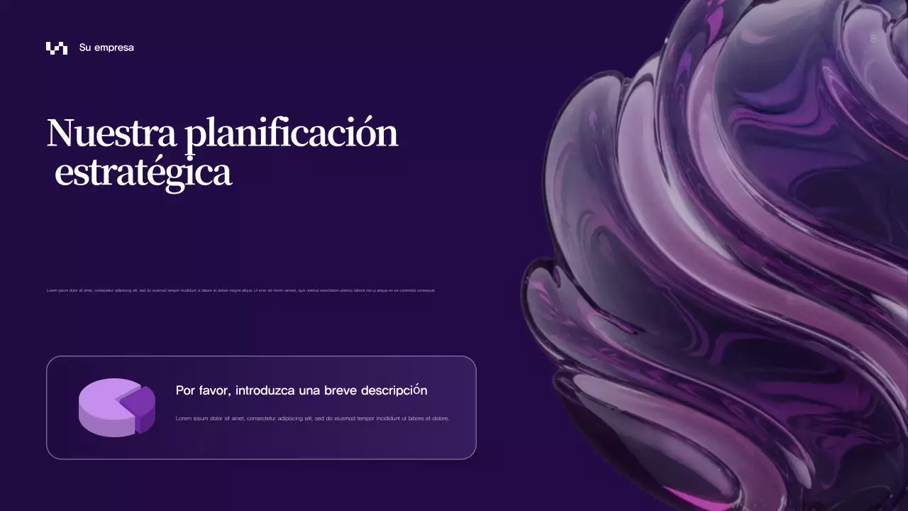 Presentación comercial abstracta en color púrpura