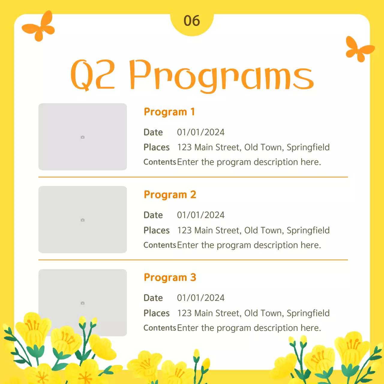 Yellow Simple Public Service Bulletin