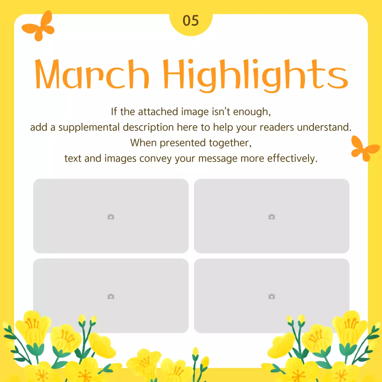 Yellow Simple Public Service Bulletin