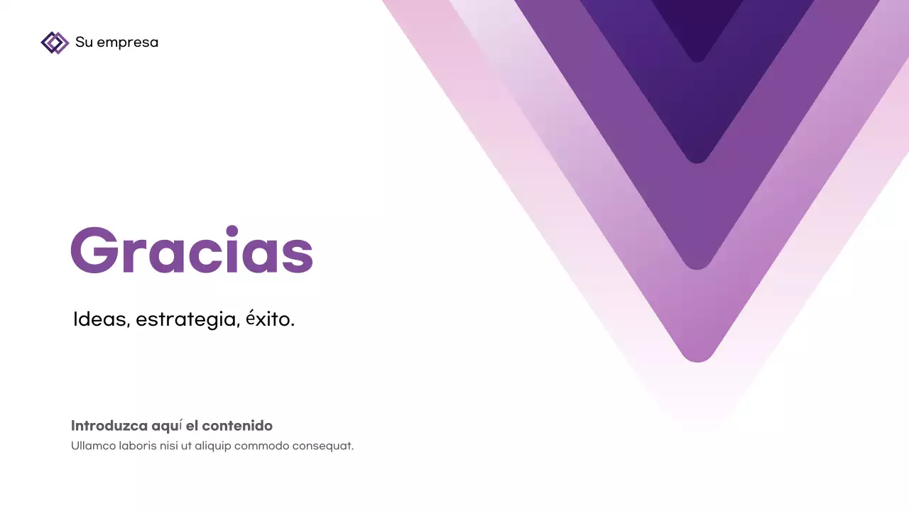 Presentación empresarial geométrica de color púrpura