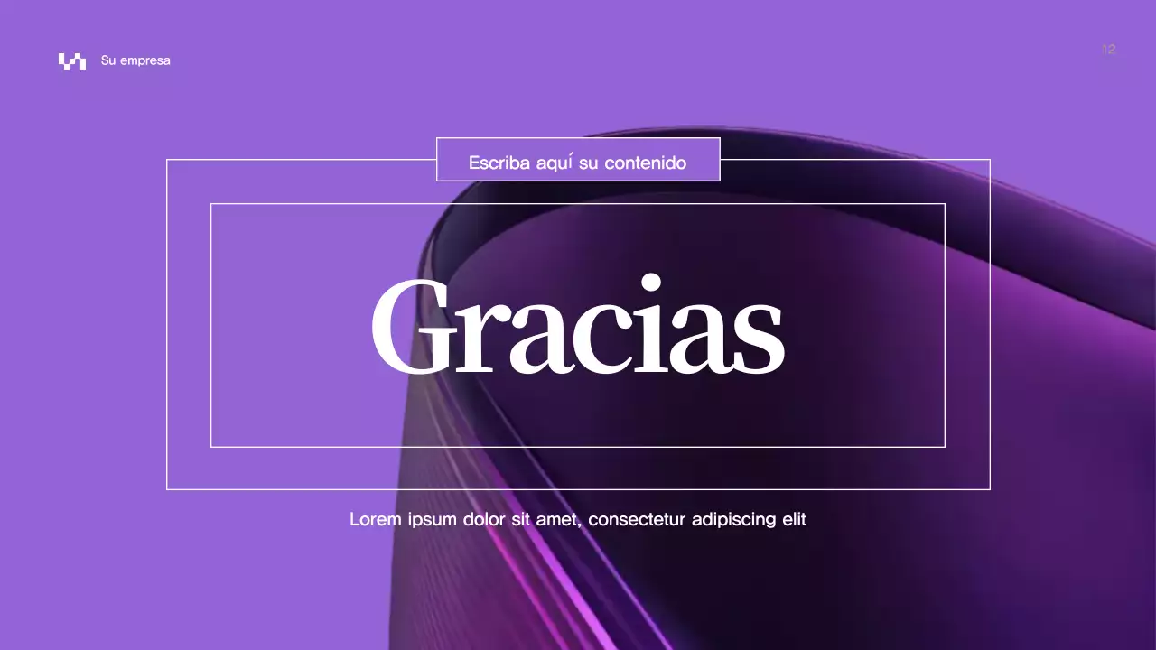 Presentación comercial abstracta en color púrpura