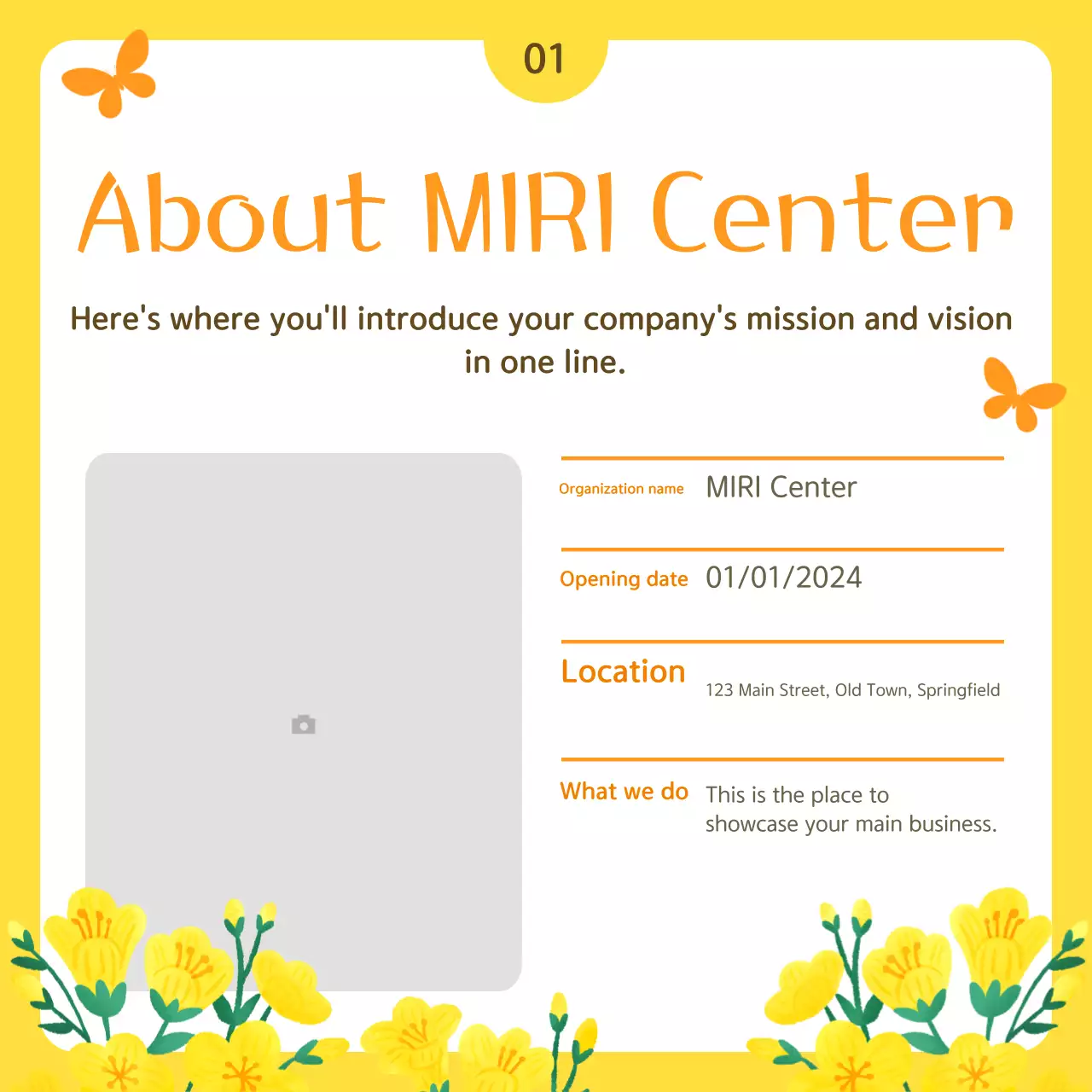 Yellow Simple Public Service Bulletin