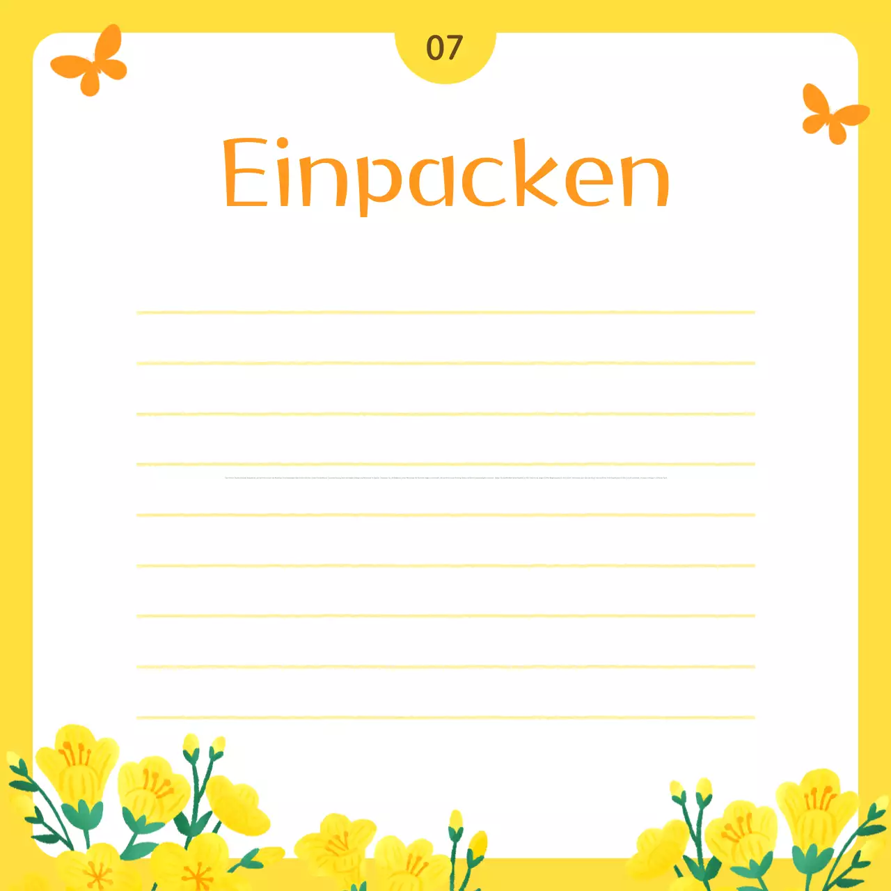 Gelb Einfaches öffentliches Service-Bulletin