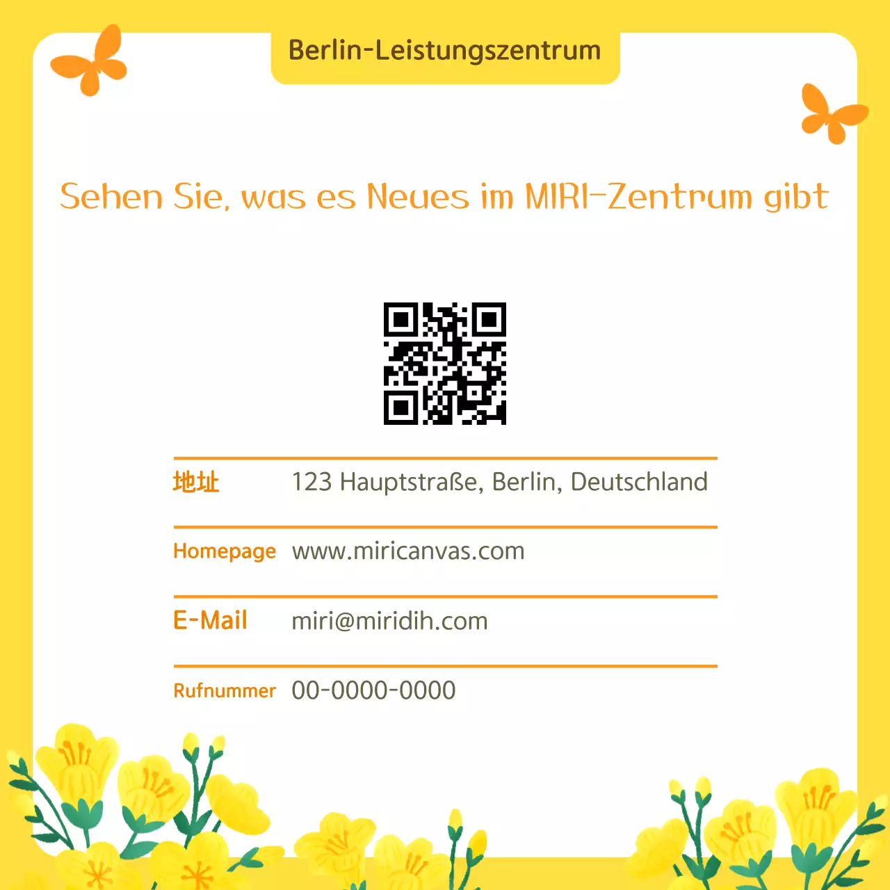 Gelb Einfaches öffentliches Service-Bulletin