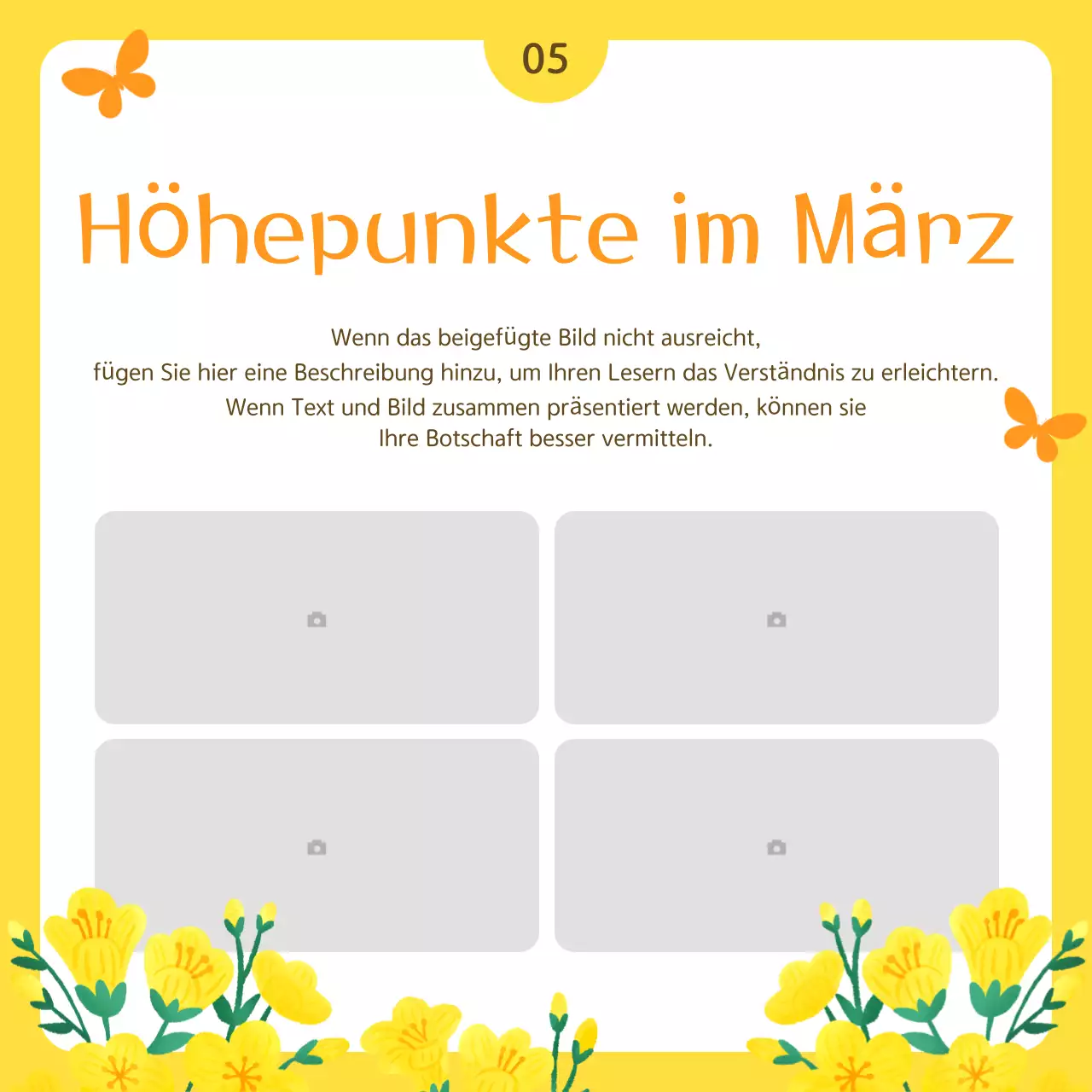 Gelb Einfaches öffentliches Service-Bulletin