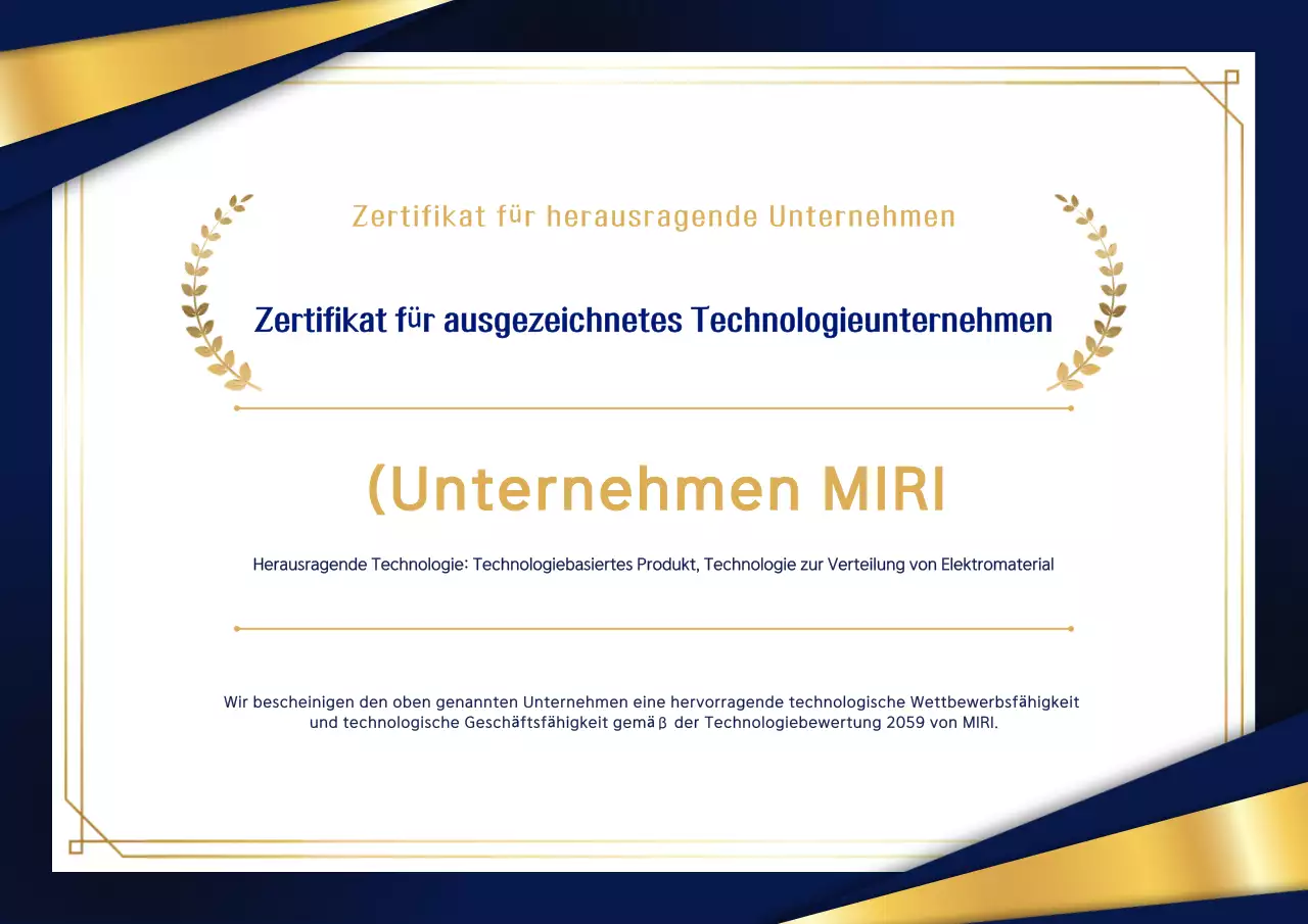 Blaue Classic-Zertifikatsplakette