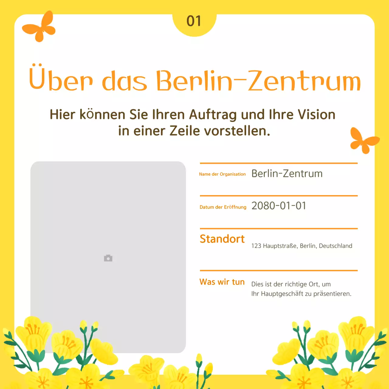 Gelb Einfaches öffentliches Service-Bulletin