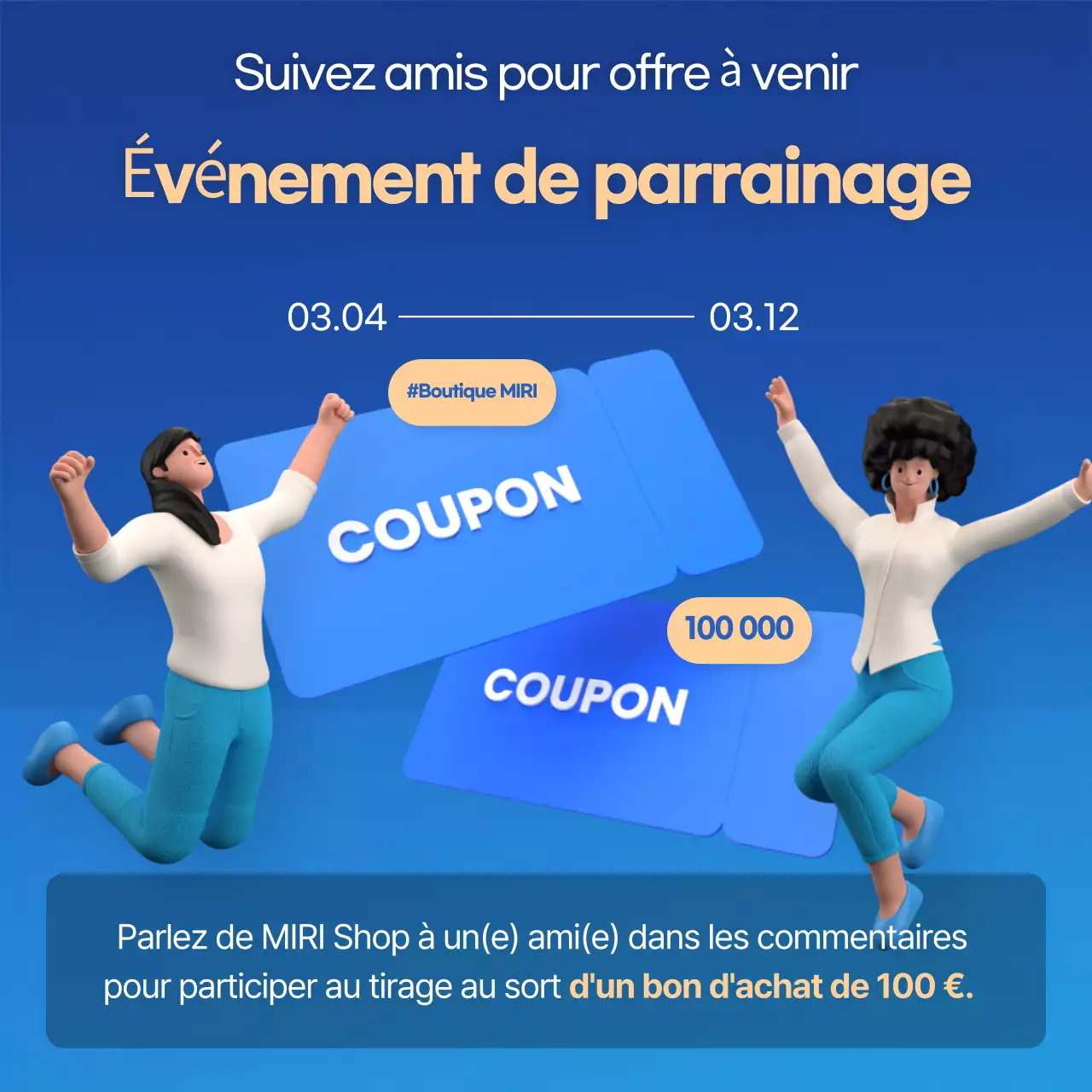 Promotion de l'événement Blue Pop