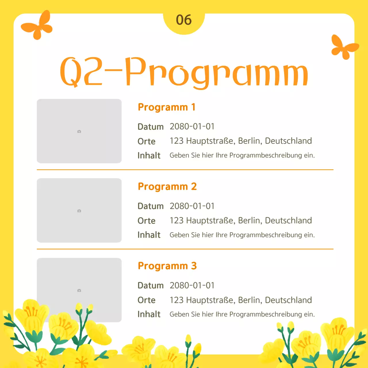 Gelb Einfaches öffentliches Service-Bulletin