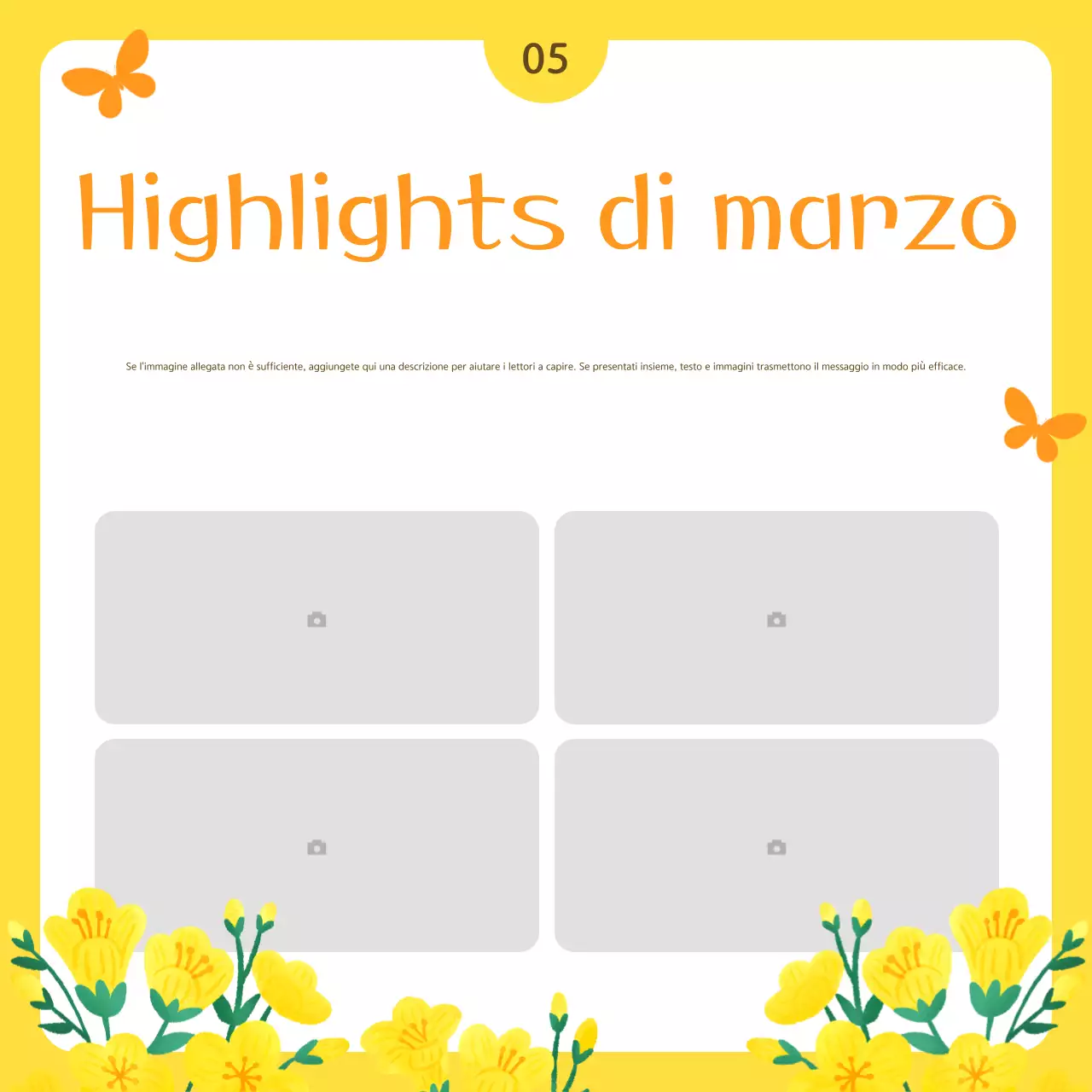 Bollettino di servizio pubblico giallo semplice