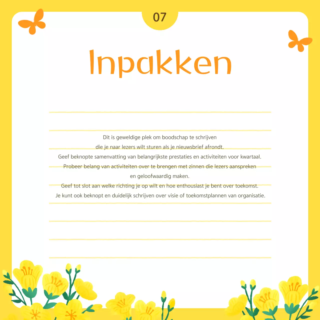 Geel Eenvoudig Public Service Bulletin