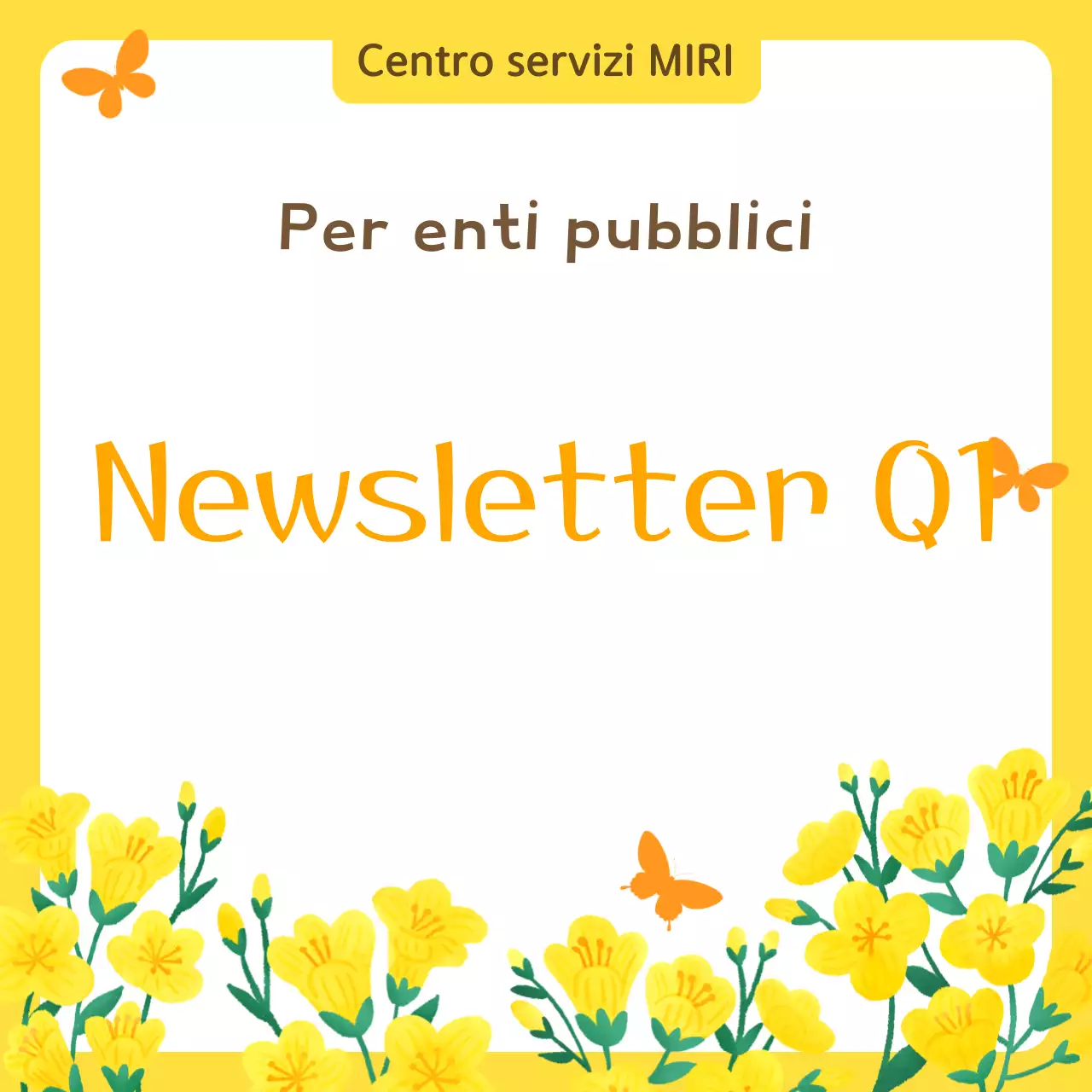 Bollettino di servizio pubblico giallo semplice