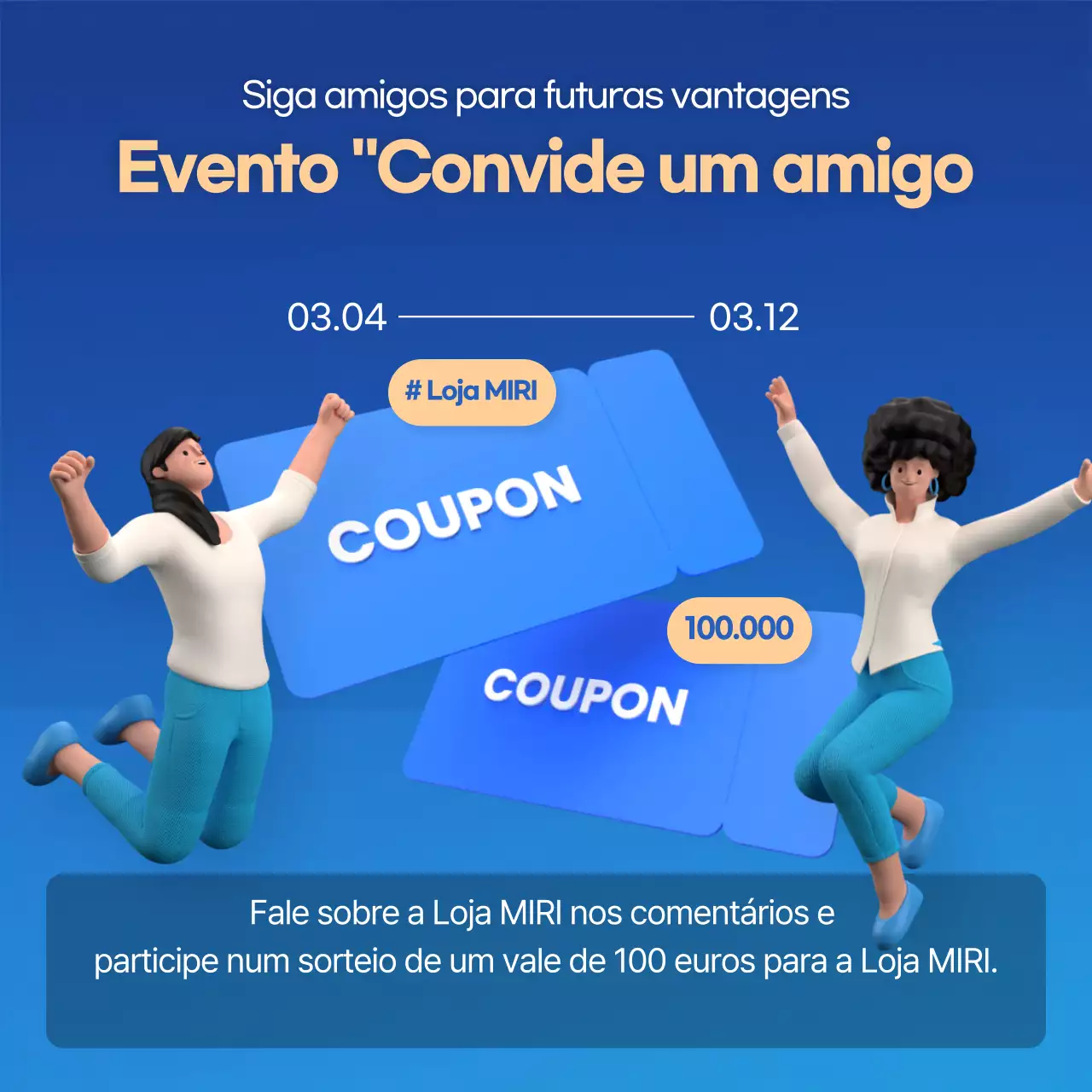 Promoção do evento Blue Pop