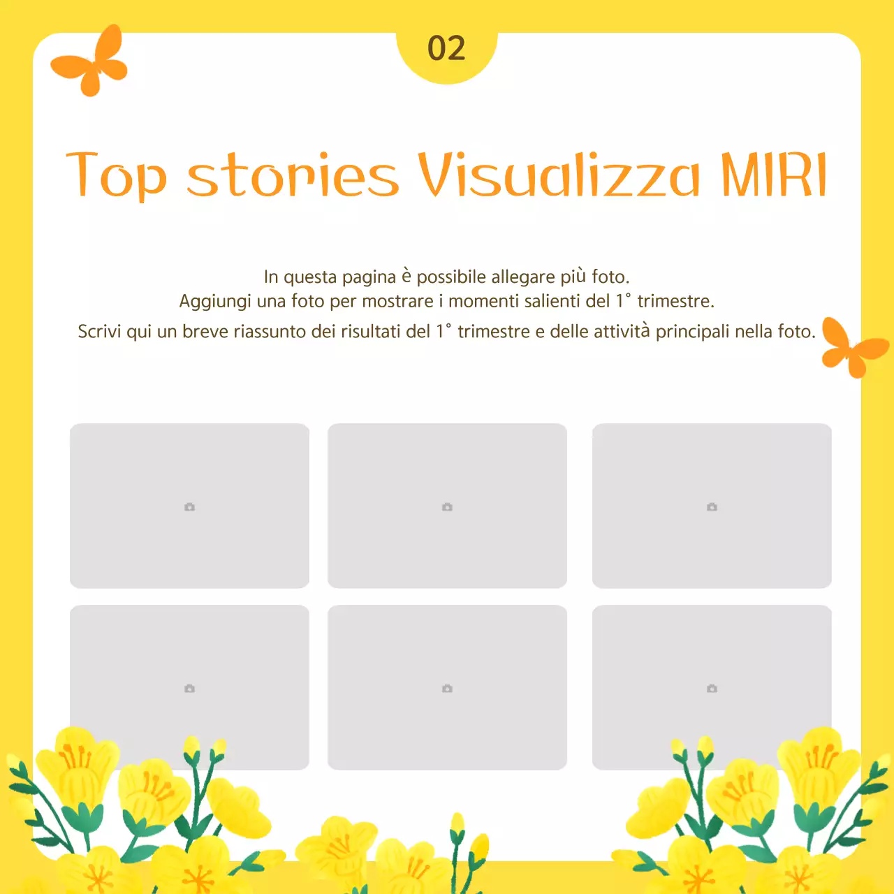 Bollettino di servizio pubblico giallo semplice