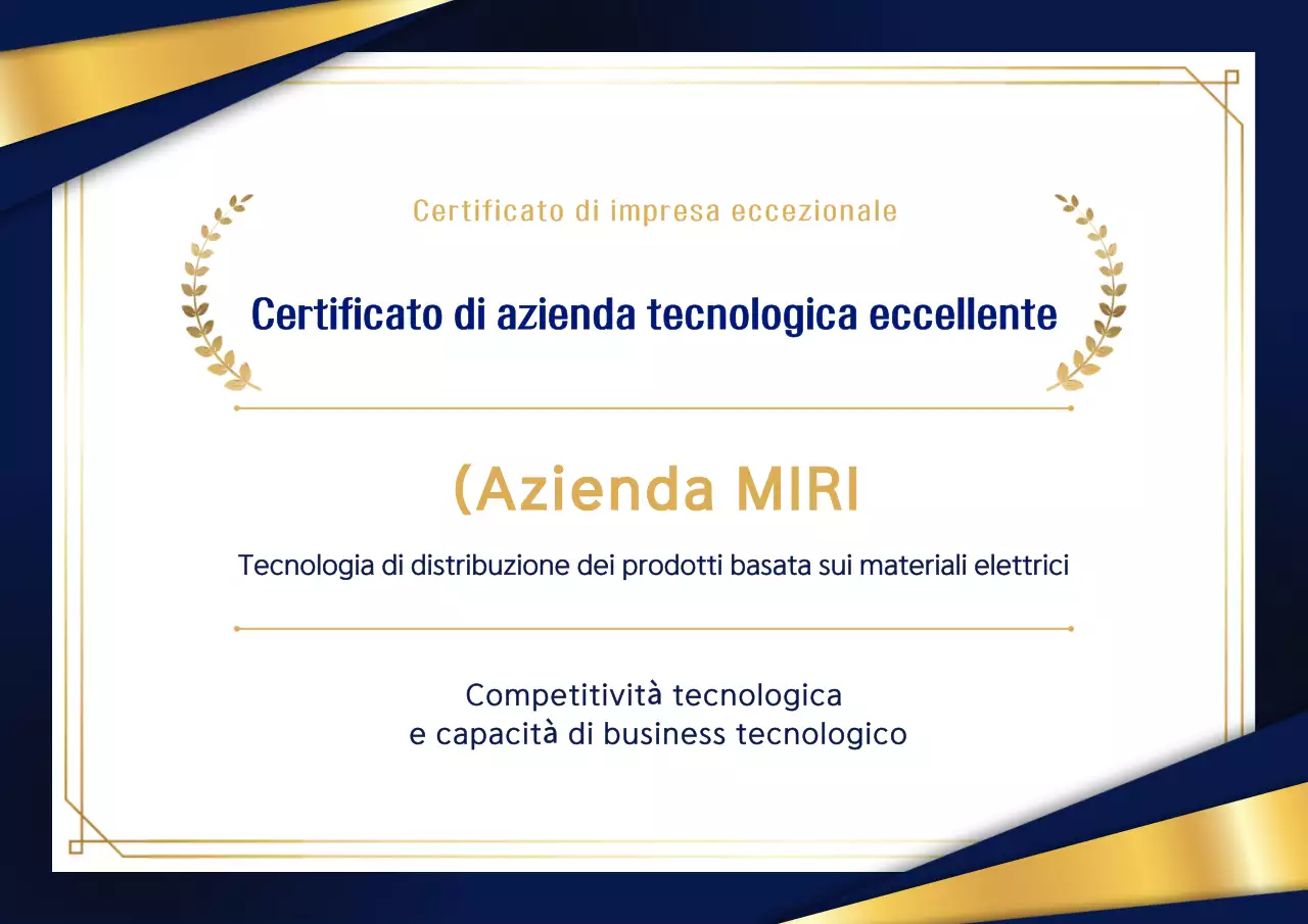 Targa di certificazione classica blu