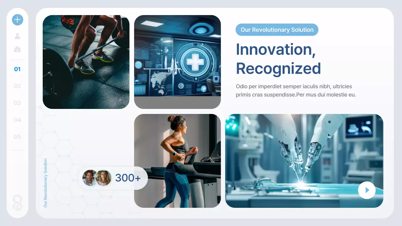 Blue Modern Health Tech Information Presentation