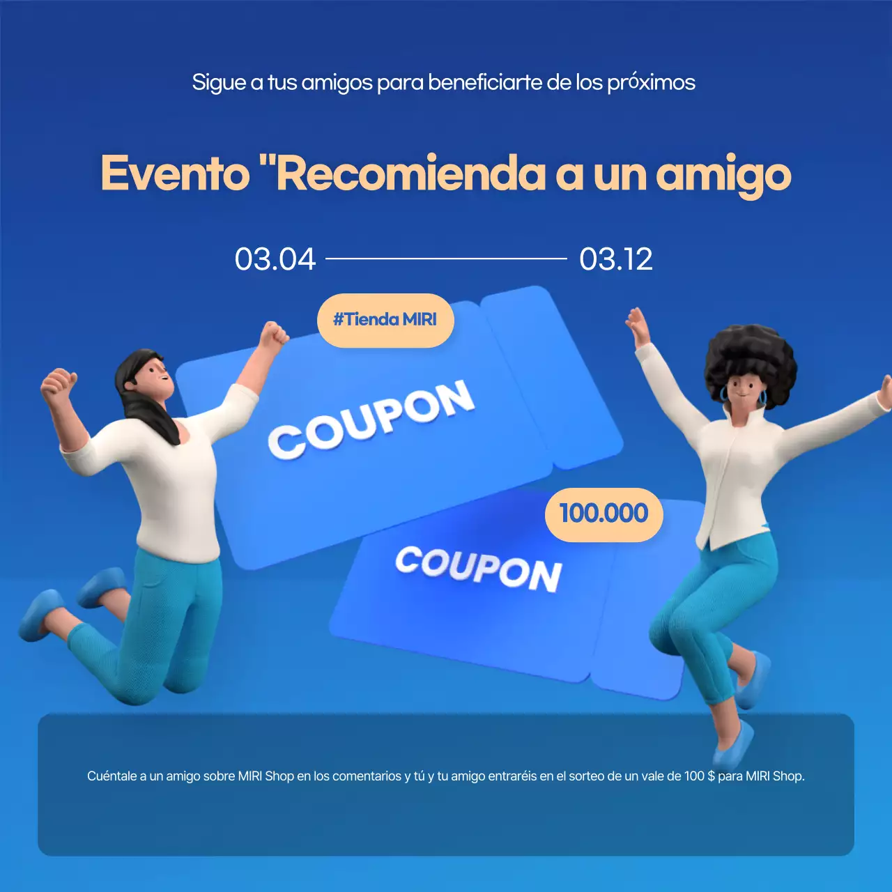Promoción de eventos Blue Pop