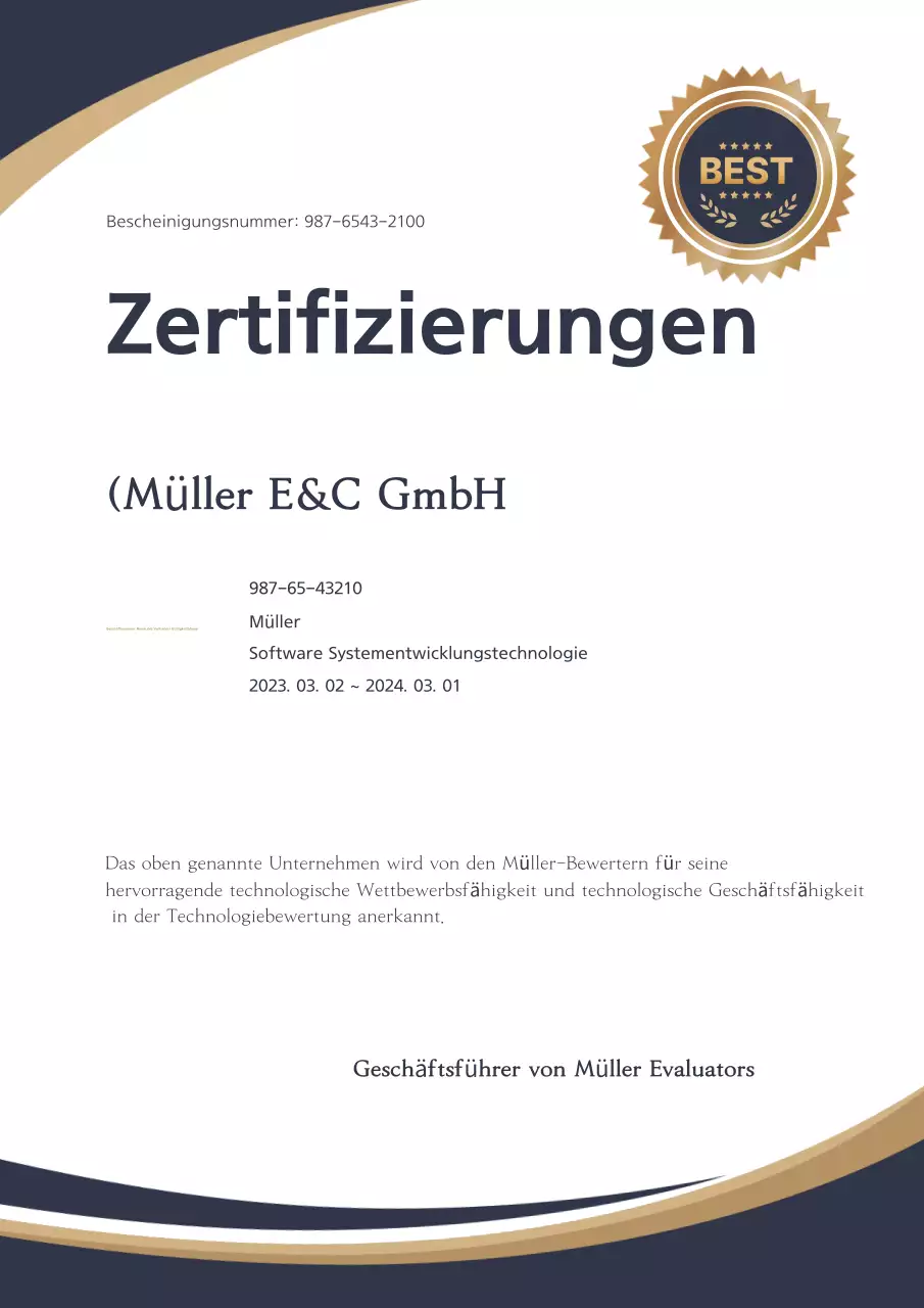 Navy Clean Zertifizierte Auflistung