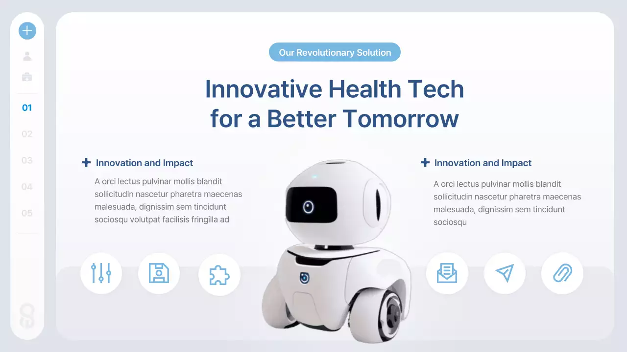 Blue Modern Health Tech Information Presentation