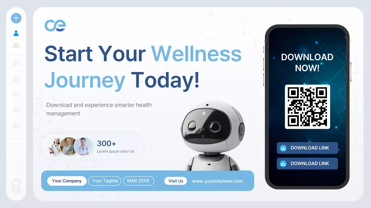 Blue Modern Health Tech Information Presentation