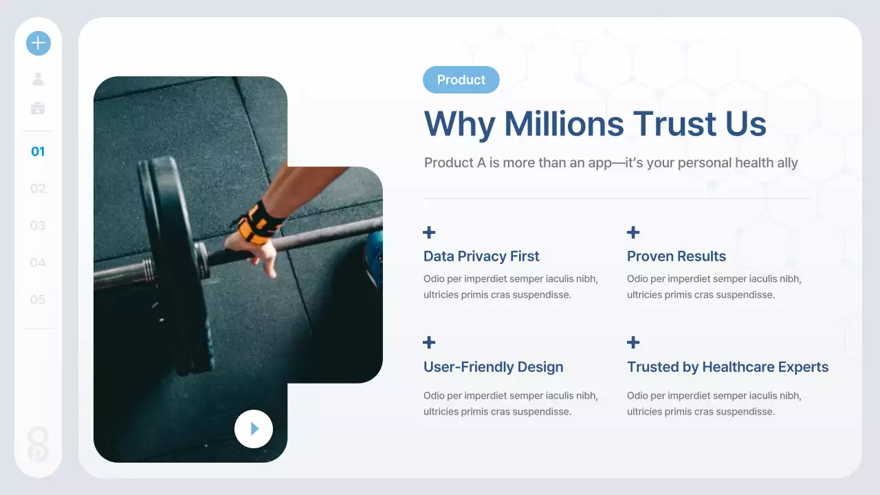 Blue Modern Health Tech Information Presentation