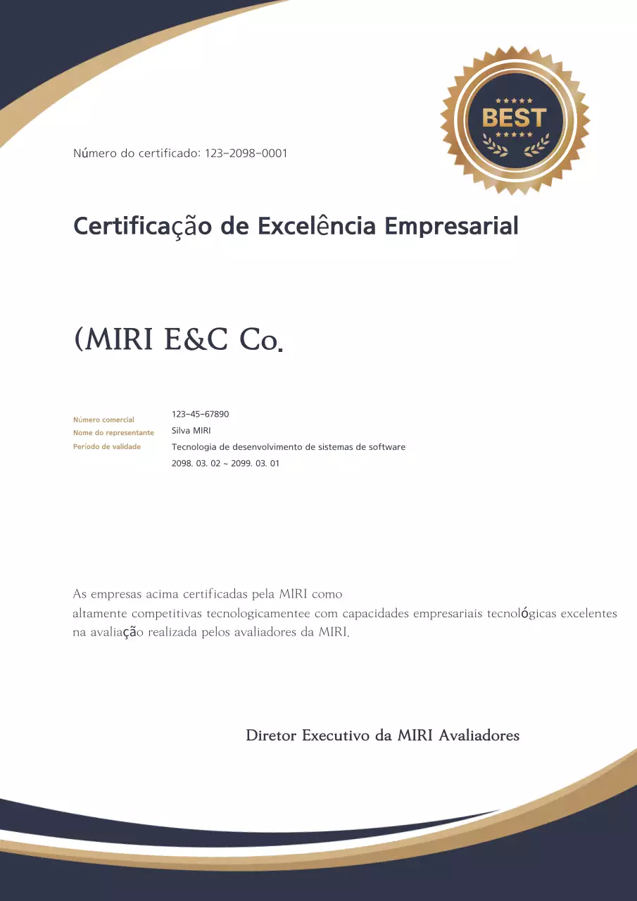 Listagem certificada Navy Clean