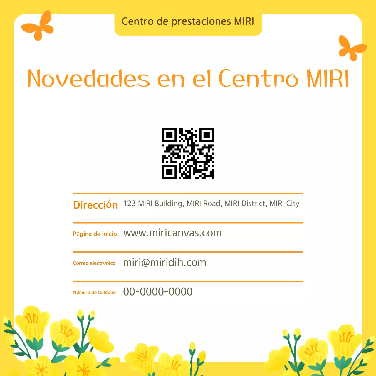 Boletín simple amarillo de servicio público