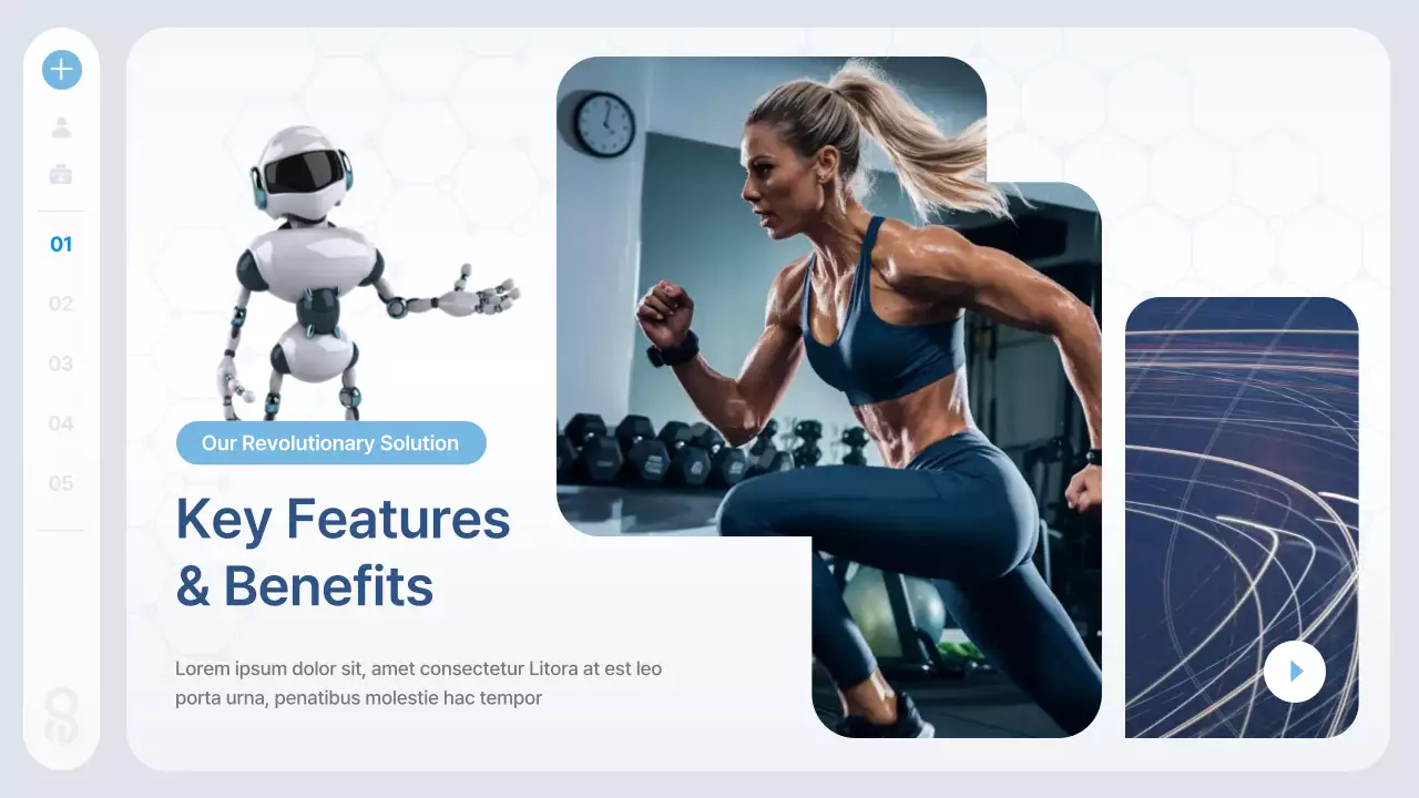 Blue Modern Health Tech Information Presentation