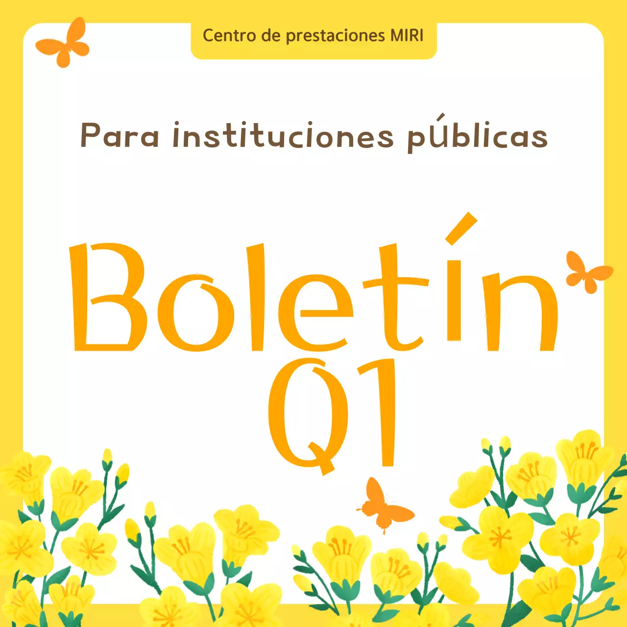 Boletín simple amarillo de servicio público