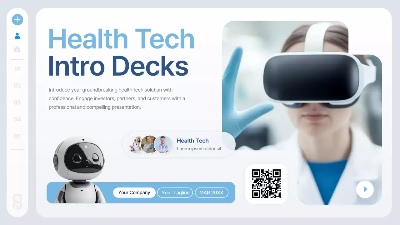 Blue Modern Health Tech Information Presentation