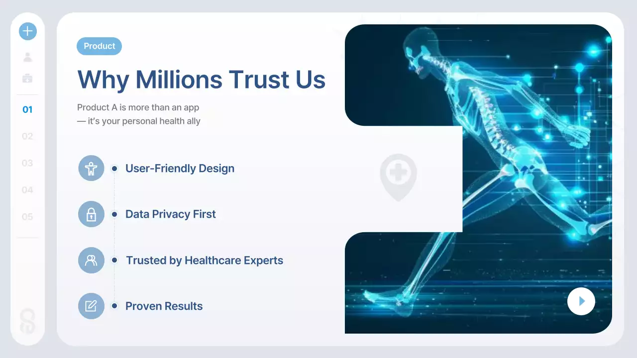 Blue Modern Health Tech Information Presentation
