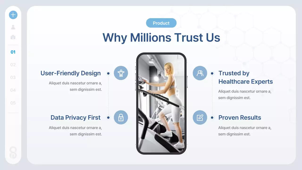 Blue Modern Health Tech Information Presentation