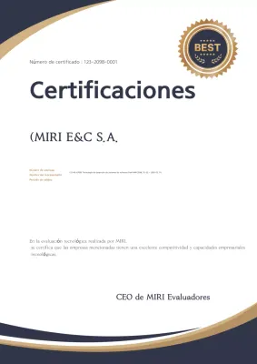 Listado certificado Navy Clean