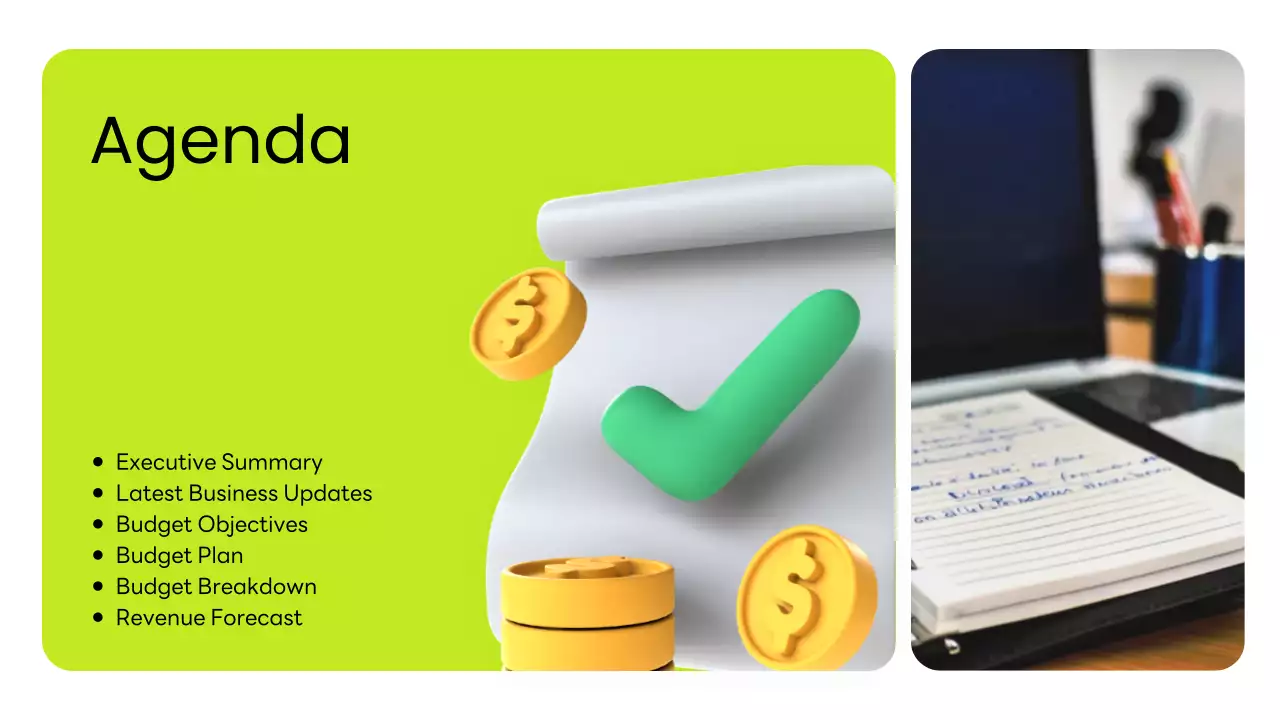 Blue Modern Finance Budget Planner Presentation