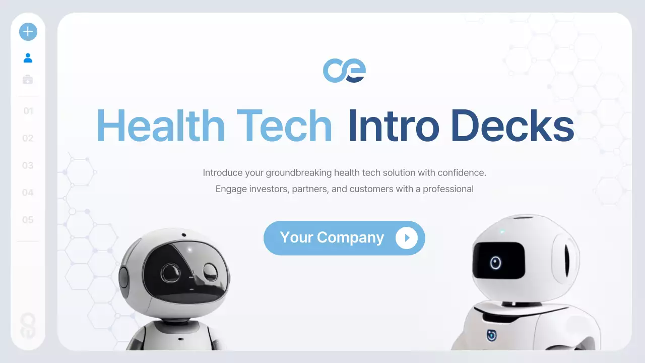 Blue Modern Health Tech Information Presentation