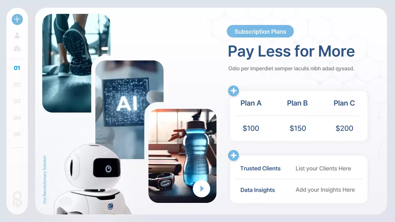 Blue Modern Health Tech Information Presentation