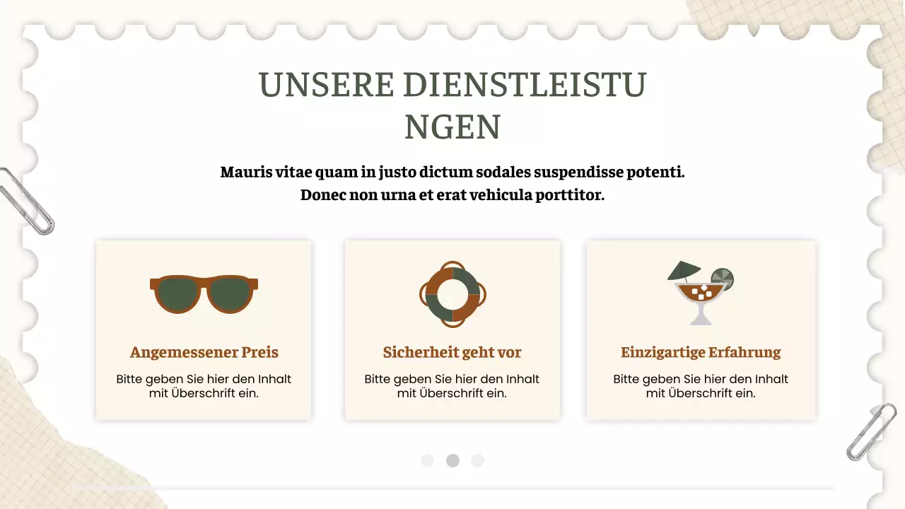 grünes rustikales Reiseangebot