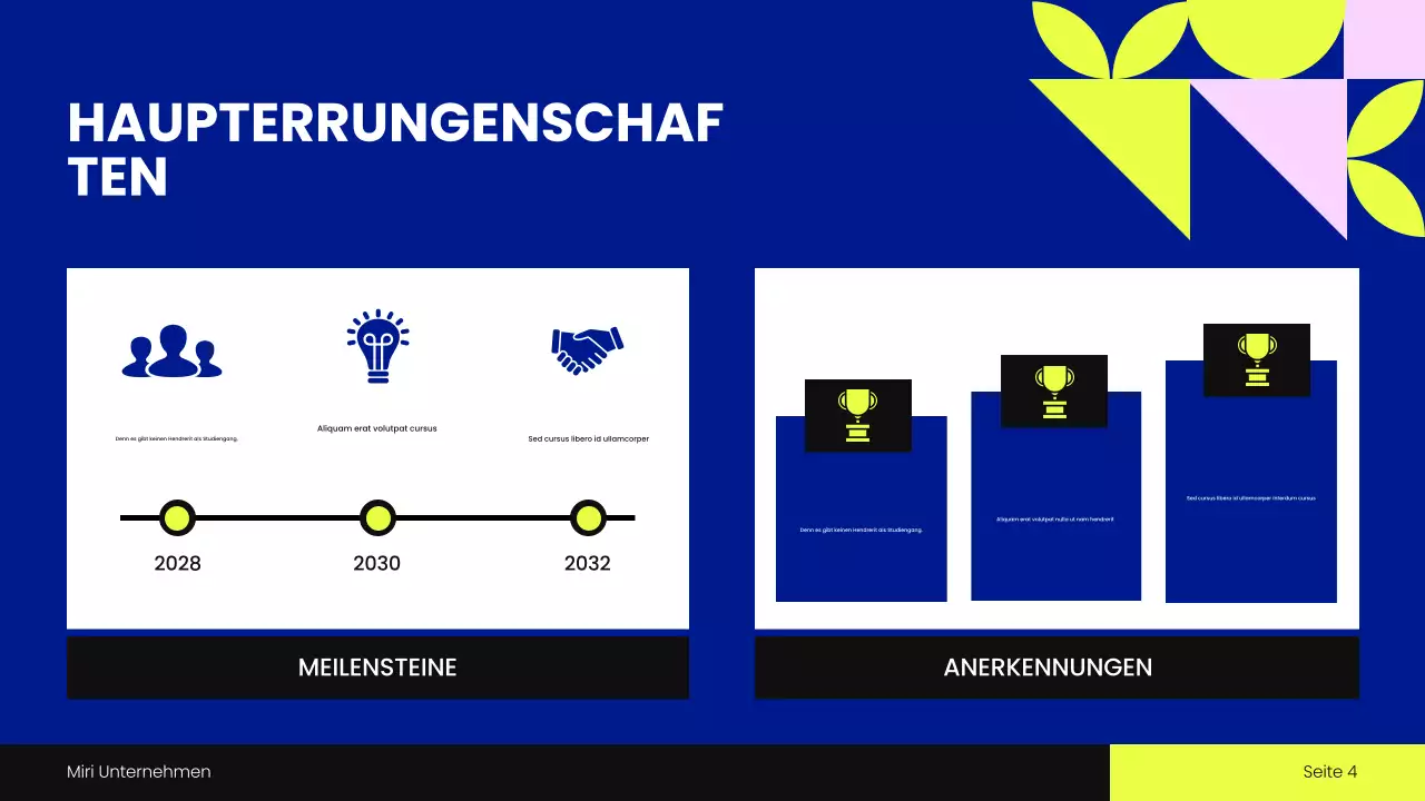 Blue Geometric Townhall Meeting Präsentation