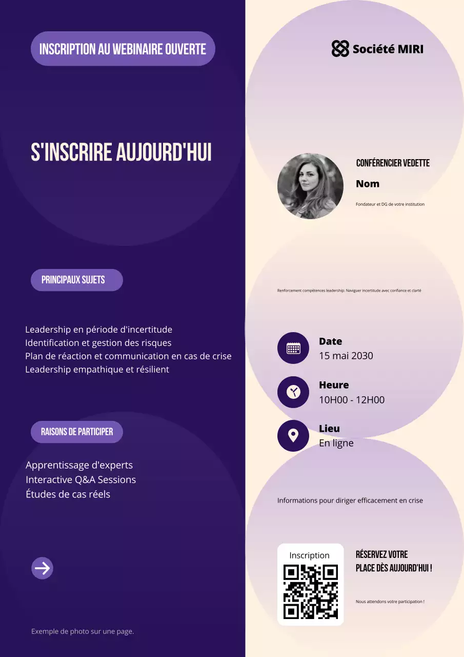 Promotion webinaire géométrique moderne violet