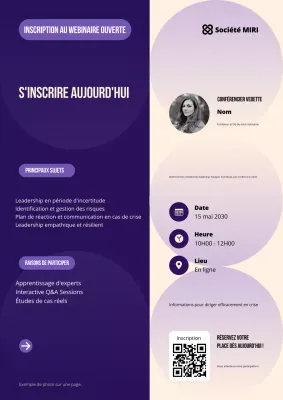 Promotion webinaire géométrique moderne violet