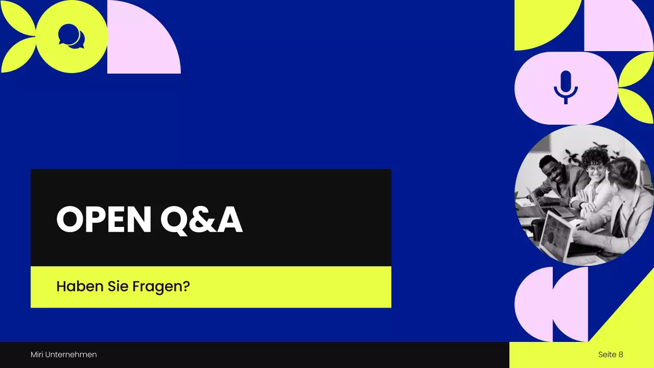 Blue Geometric Townhall Meeting Präsentation