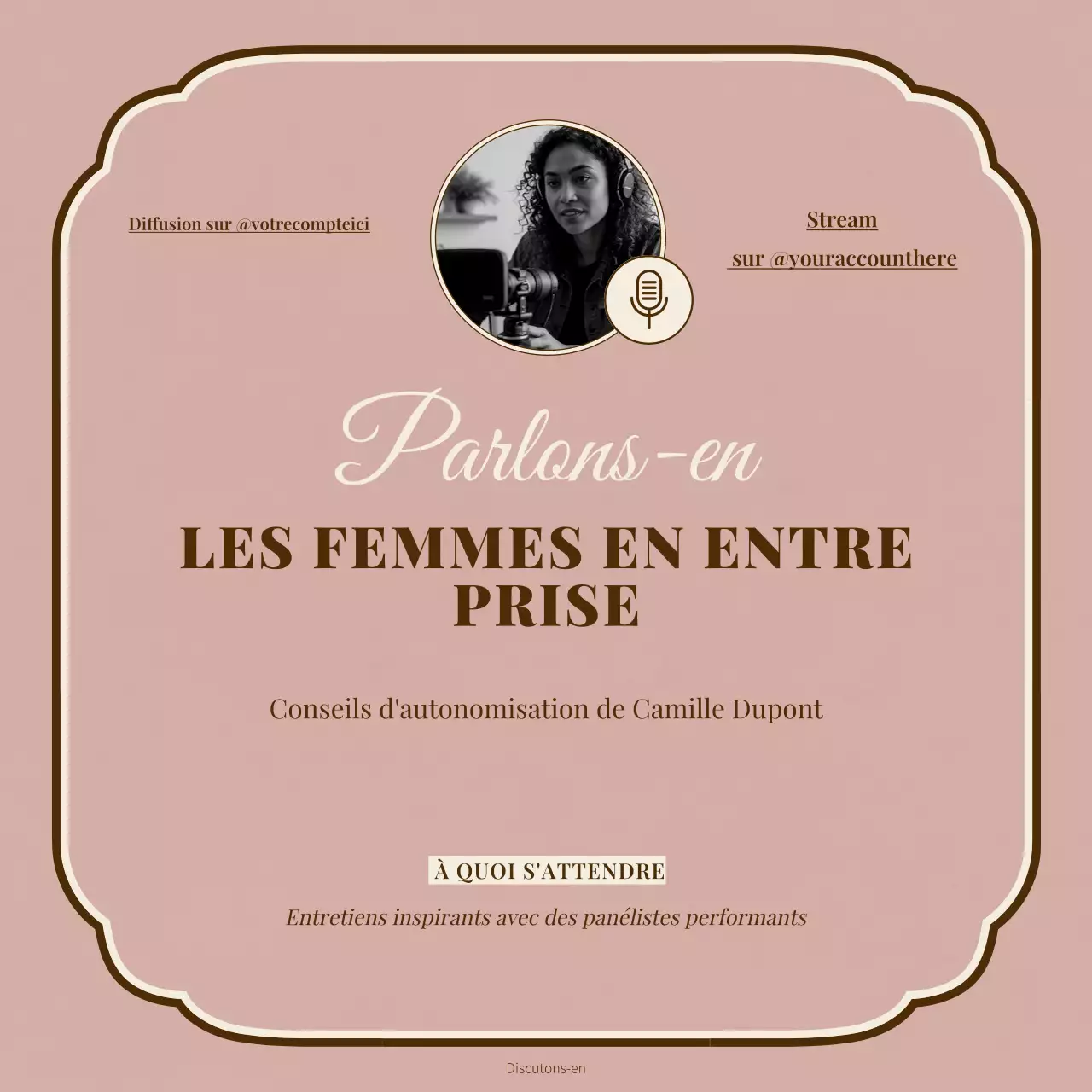 Message promotionnel pour la Journée de la femme Message podcast