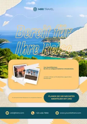 Teal and Yellow Modern Travel Agency Promotion